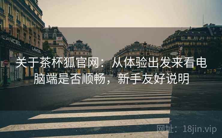 关于茶杯狐官网：从体验出发来看电脑端是否顺畅，新手友好说明