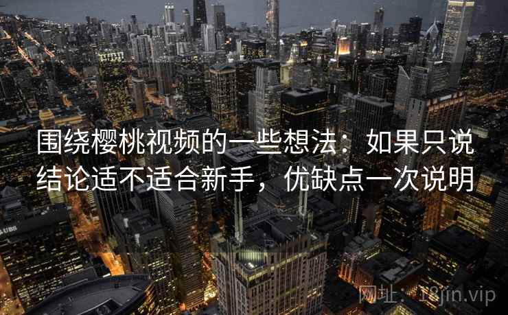围绕樱桃视频的一些想法：如果只说结论适不适合新手，优缺点一次说明