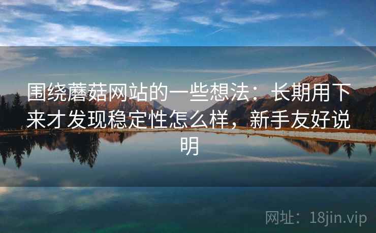 围绕蘑菇网站的一些想法：长期用下来才发现稳定性怎么样，新手友好说明