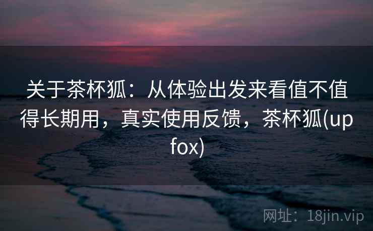 关于茶杯狐：从体验出发来看值不值得长期用，真实使用反馈，茶杯狐(upfox)